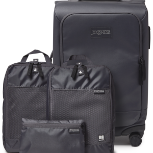 JanSport 22" Carry On Luggage Packing Cubes Smokey Grit Set
