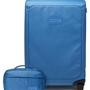 JanSport 26" Checked Luggage Toiletry Bag Elemental Blue Set
