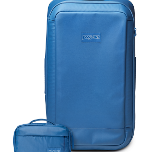 JanSport 30" Rolling Duffel Toiletry Bag Elemental Blue Set